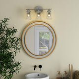 3-Light Brushed Nickel Bathroom Vanity Light - Brushed Nickle