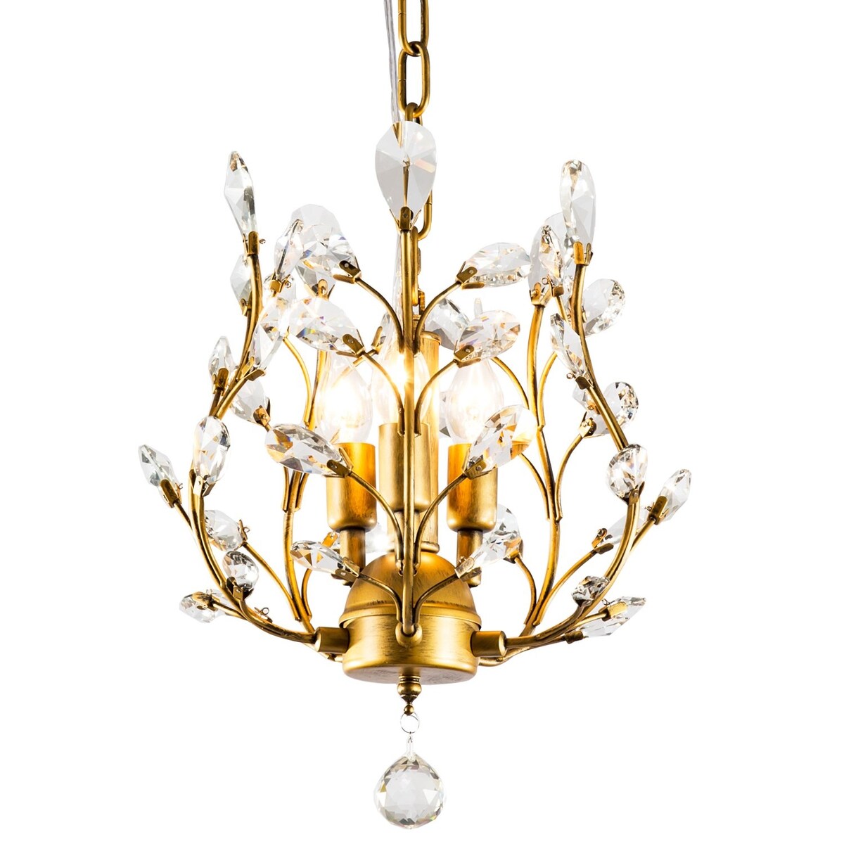 3-Light Crystal Chandeliers,Ceiling Lights,Crystal Pendant Lighting,Ceiling Light Fixtures for Living Room