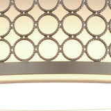 3-Light Gold Modern Drum Flush Mount Ceiling Light