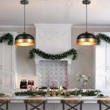 3-Light Hanging Light Fixtures Kitchen Light Fixtures Without Bulb - Black/gold