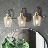 3-Light Head Industrial Bathroom Vanity Light - 8.38 x 22.25 x 10.25 inches