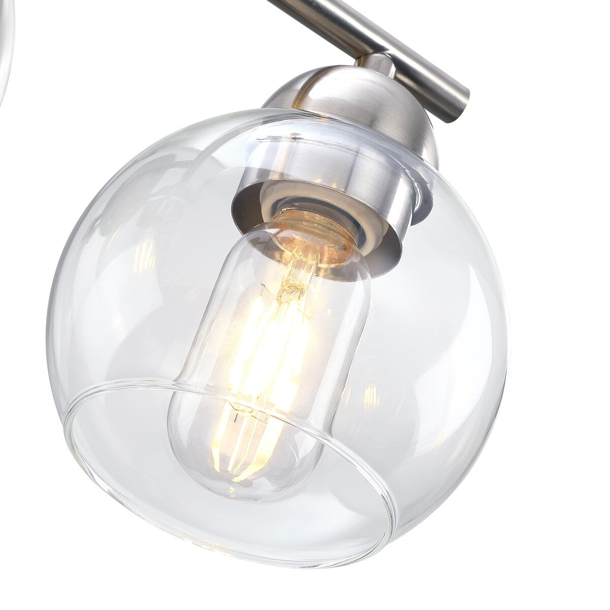 3-Light Metal Bathroom Vanity Lights Glass Shade Wall Sconces
