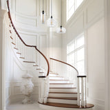 3-Light Modern Linear Cluster Clear Glass Globe Kitchen Island Pendant Light