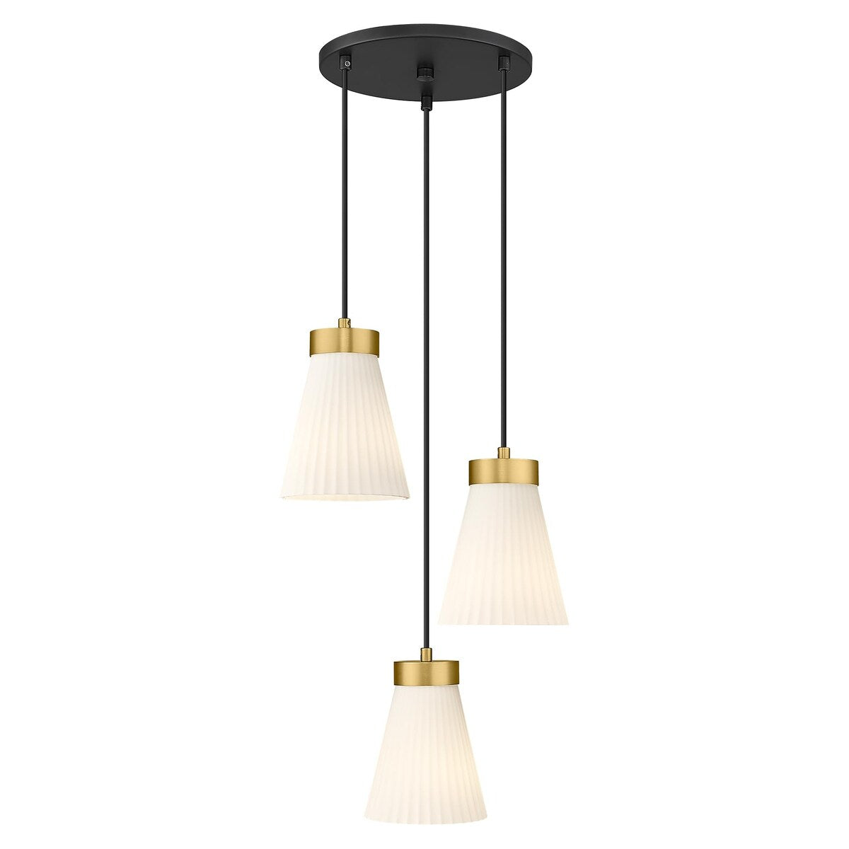 3-Light Pendant Light, Kitchen Island, Frosted Milk Glass