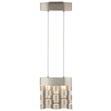 3-Light Polished Steel Mini Pendant