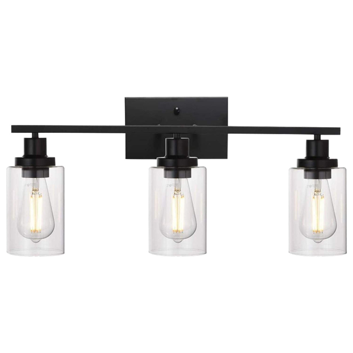 3 Light Wall Sconce Lighting with Clear Glass