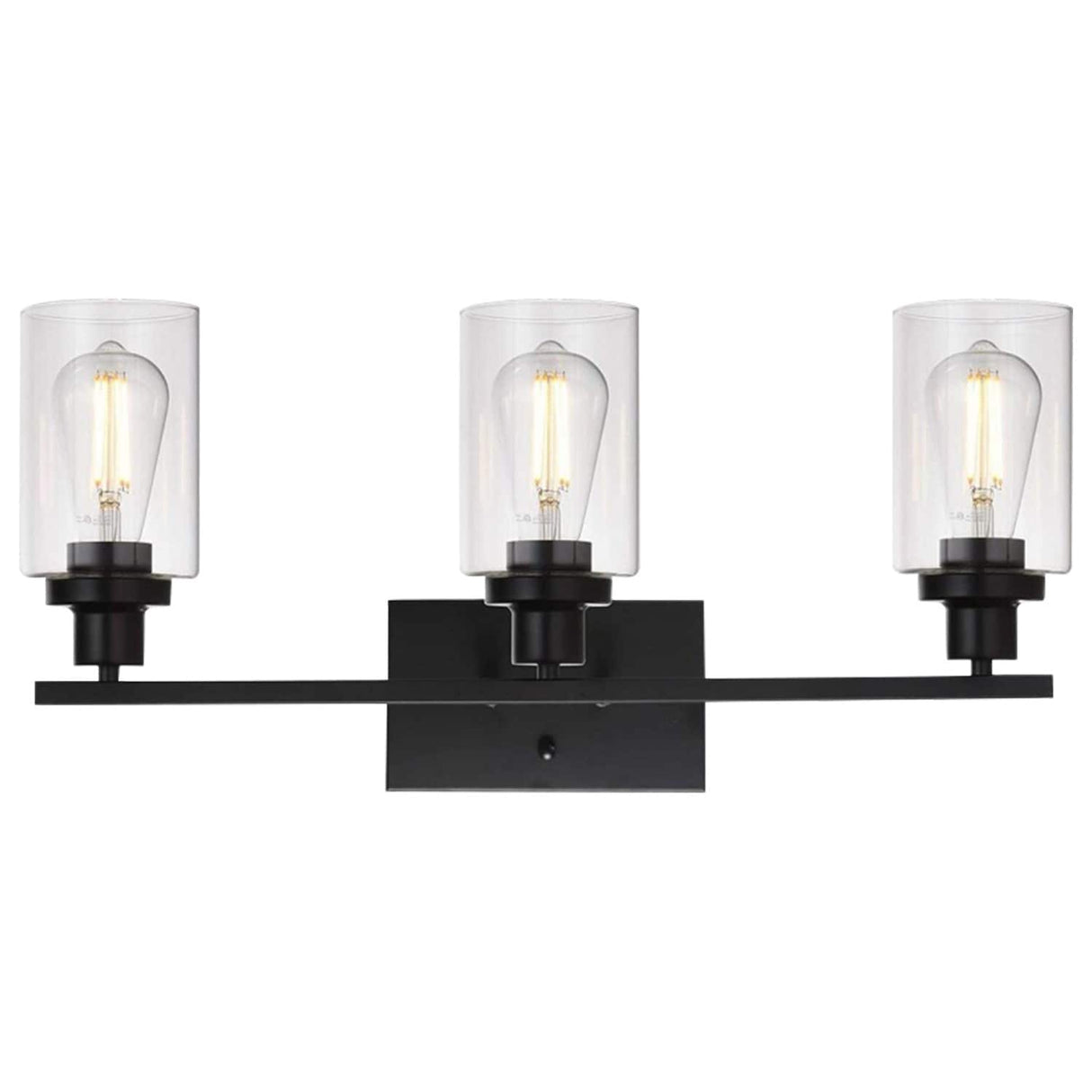 3 Light Wall Sconce Lighting with Clear Glass