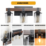 3-Lights Farmhouse Vanity Lights,Rustic Bathroom Light