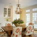3-Lights Mid-Century Antique Gold Traditional Candle Style Chandelier with Glass Droplets-OB