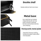 3 Metal Door Shoe Rack,Modern Shoe Storage Cabinet,Metal rattan for Entryway 