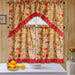 3 Piece Kitchen Curtain Rod Pocket Decorative Window Treatment Valance & Swag Curtain Set