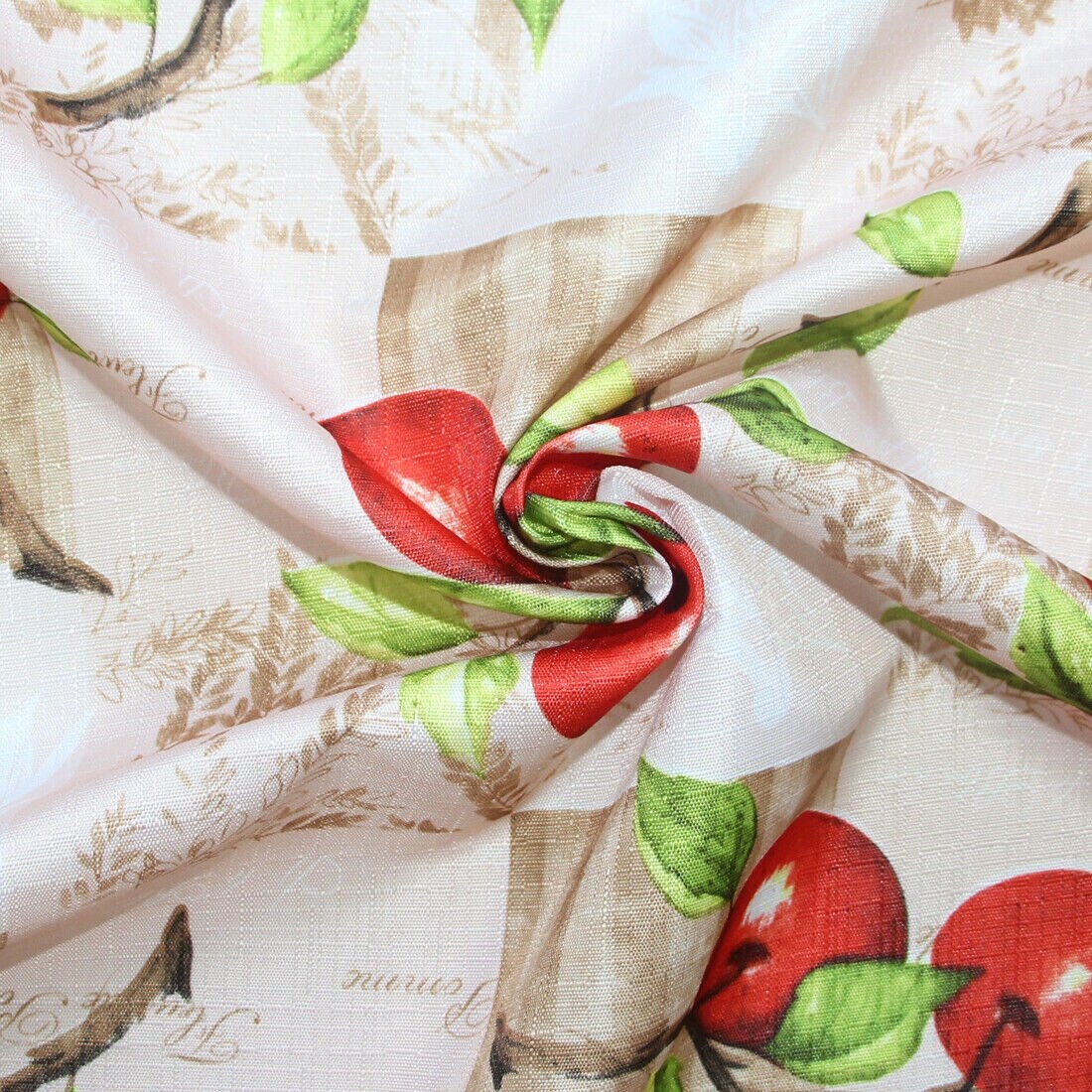 3 Piece Kitchen Curtain Rod Pocket Decorative Window Treatment Valance & Swag Curtain Set