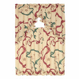 3 PC Ruffled Swag Valance & Tiers Christmas Decorative Kitchen Curtain Set