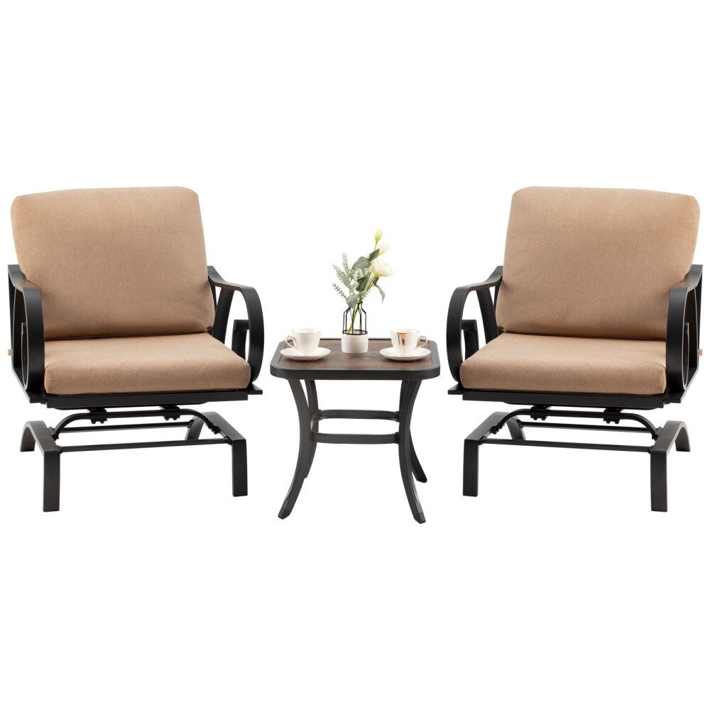 3 PCS Outdoor Furniture Conversation Set