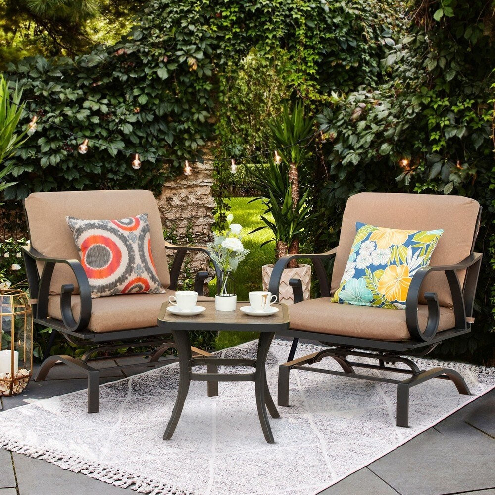 3 PCS Outdoor Furniture Conversation Set