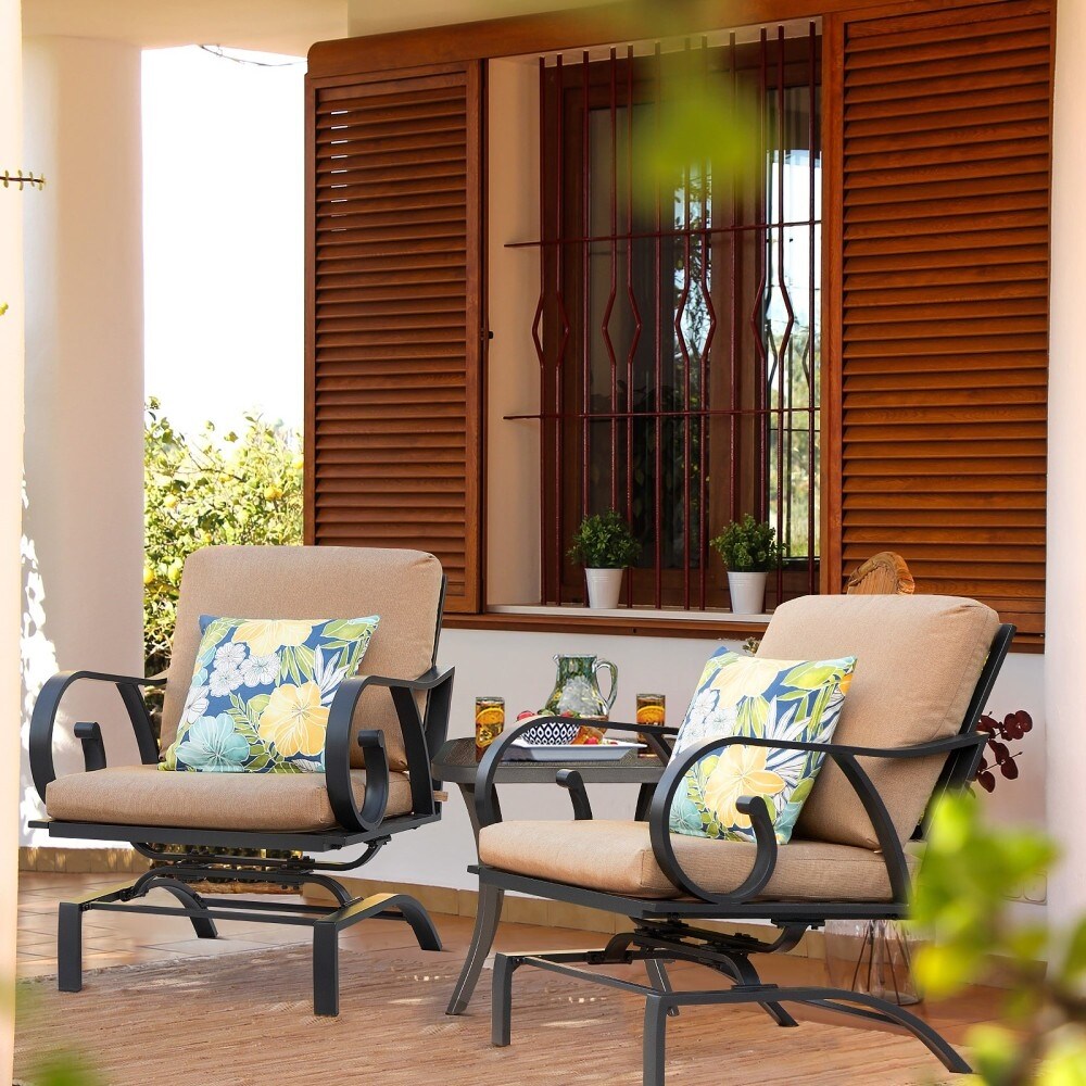 3 PCS Outdoor Furniture Conversation Set