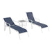 3 Pack Outdoor Patio Lounge Chair,with 5 Adjustable Backrest - 61.8"*25.1"*39.3"