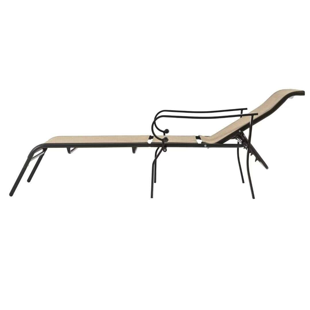 3 Pack Outdoor Patio Lounge Chair,with 5 Adjustable Backrest - 61.8"*25.1"*39.3"