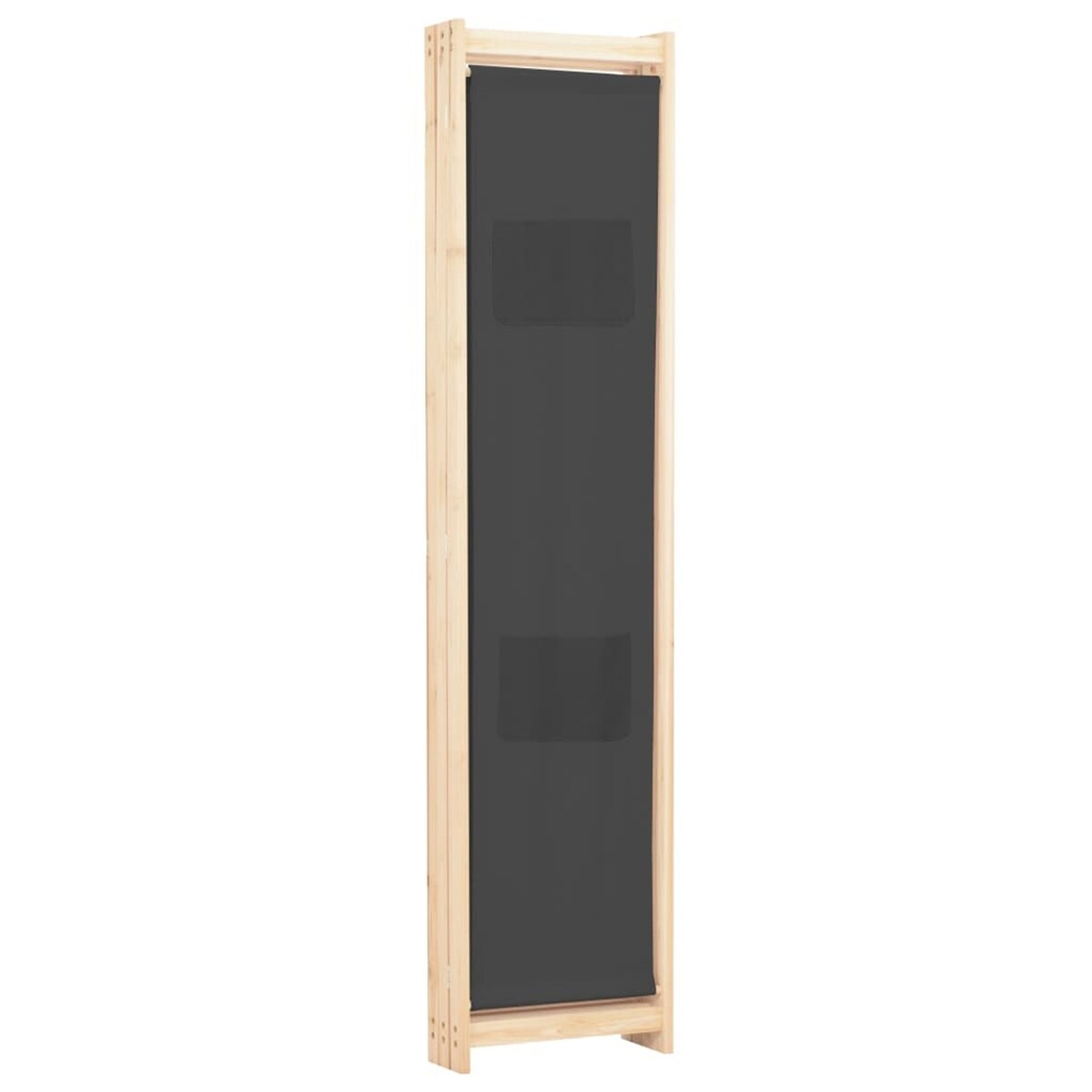 3-Panel Room Divider Fabric Screen Gray