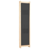 3-Panel Room Divider Fabric Screen Gray