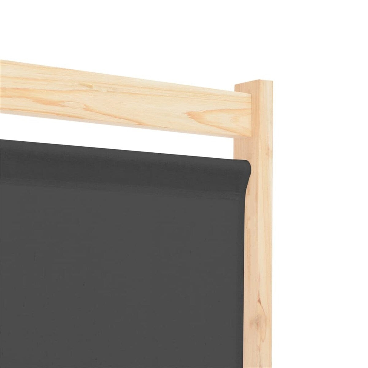 3-Panel Room Divider Fabric Screen Gray