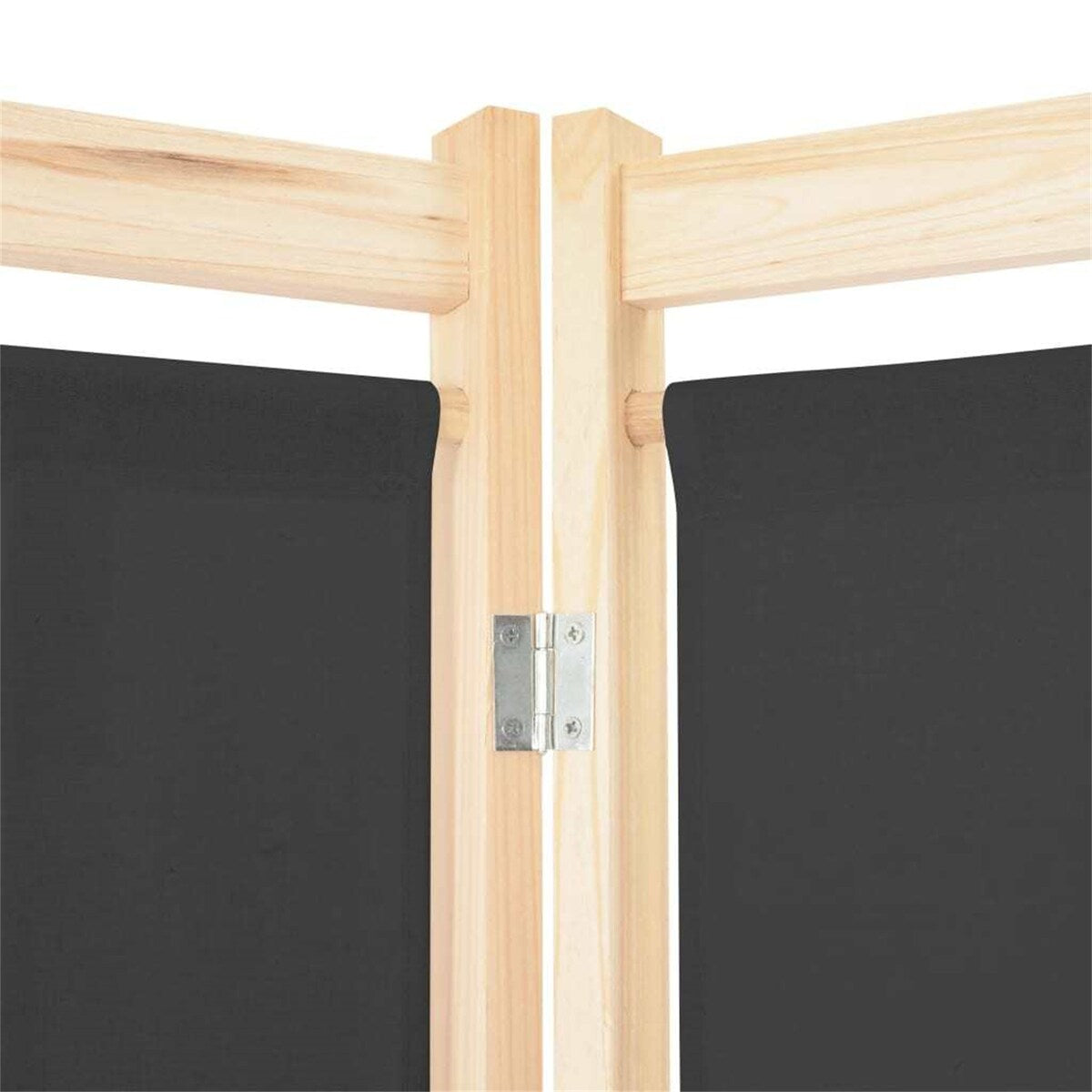 3-Panel Room Divider Fabric Screen Gray