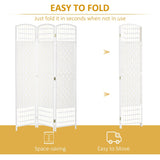 3 Panel Room Divider, Folding Privacy Screen, 5.6' Room Separator, Wave Fiber Freestanding Partition Wall Divider