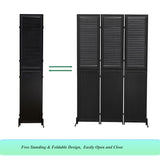 3 Panel Room Dividers and Folding Privacy Screen Natural Wooden Room Partitions 6ft Wall Divider for Room Separation