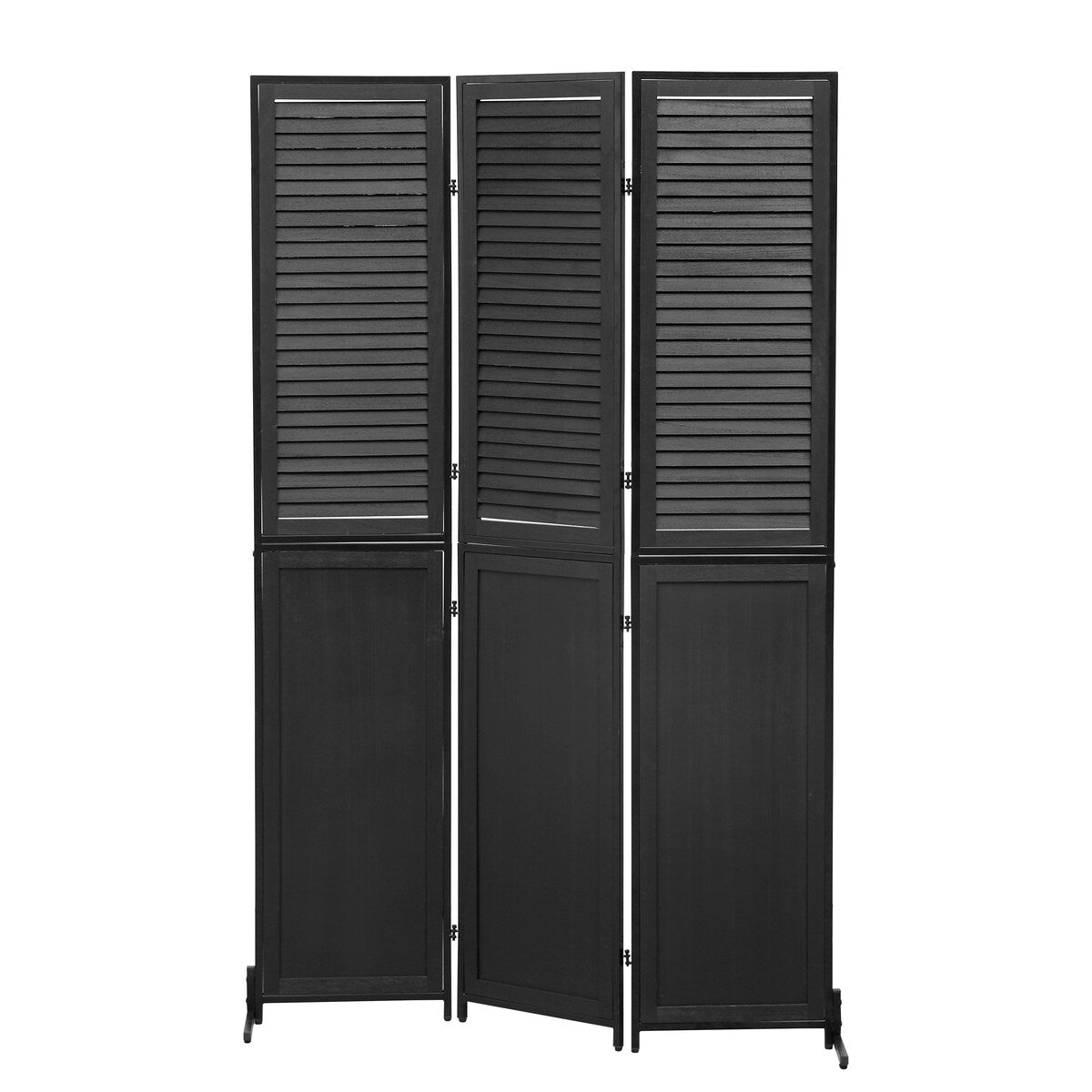 3 Panel Room Dividers and Folding Privacy Screen Natural Wooden Room Partitions 6ft Wall Divider for Room Separation