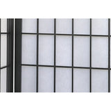3 Panel Wood Framed Paper Screen (Black)
