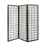 3 Panel Wood Framed Paper Screen (Black)
