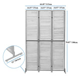 3 Panel Wooden Room Dividers Folding Privacy Screen