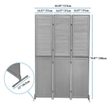 3 Panel Wooden Room Dividers Folding Privacy Screen