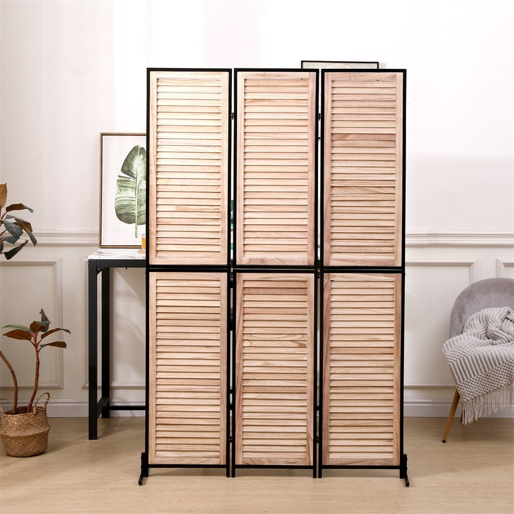 3 Panel Wooden Room Dividers Folding Privacy Screen