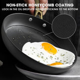 3 Pcs - 8 Inch, 10 Inch and 12 Inch Frying Pans Nonstick with Lid