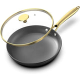 3 Pcs - 8 Inch, 10 Inch and 12 Inch Frying Pans Nonstick with Lid