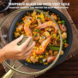 3 Pcs - 8 Inch, 10 Inch and 12 Inch Frying Pans Nonstick with Lid
