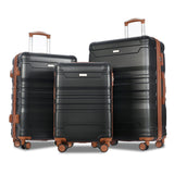 3 Pcs Luggage Set, Expandable ABS Hardshell Suitcases Spinner Wheels with TSA Lock 20''24''28''