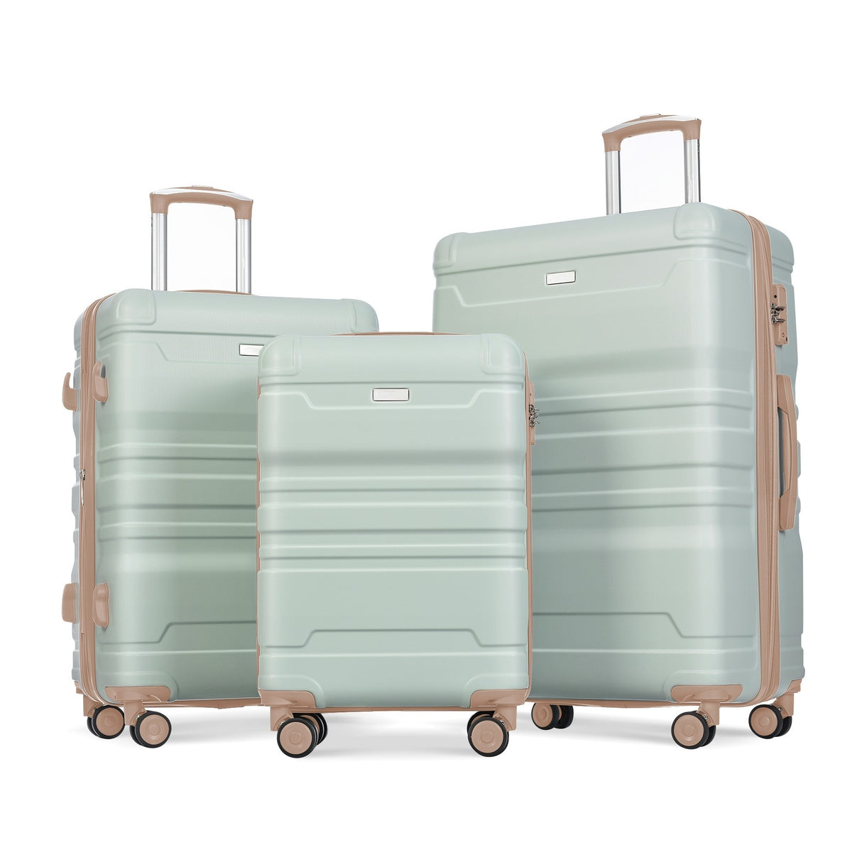 3 Pcs Luggage Set, Expandable ABS Hardshell Suitcases Spinner Wheels with TSA Lock 20''24''28''