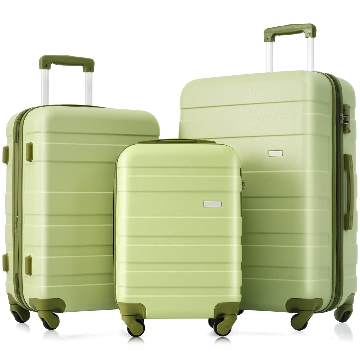 3 Pcs Luggage Set, Expandable ABS Hardshell Suitcases Spinner Wheels with TSA Lock 20''24''28''