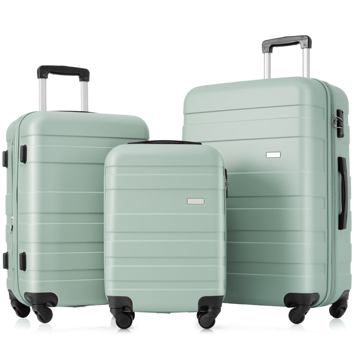 3 Pcs Luggage Set, Expandable ABS Hardshell Suitcases Spinner Wheels with TSA Lock 20''24''28''