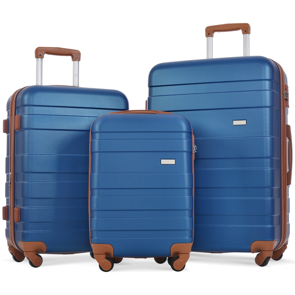 3 Pcs Luggage Set, Expandable ABS Hardshell Suitcases Spinner Wheels with TSA Lock 20''24''28''