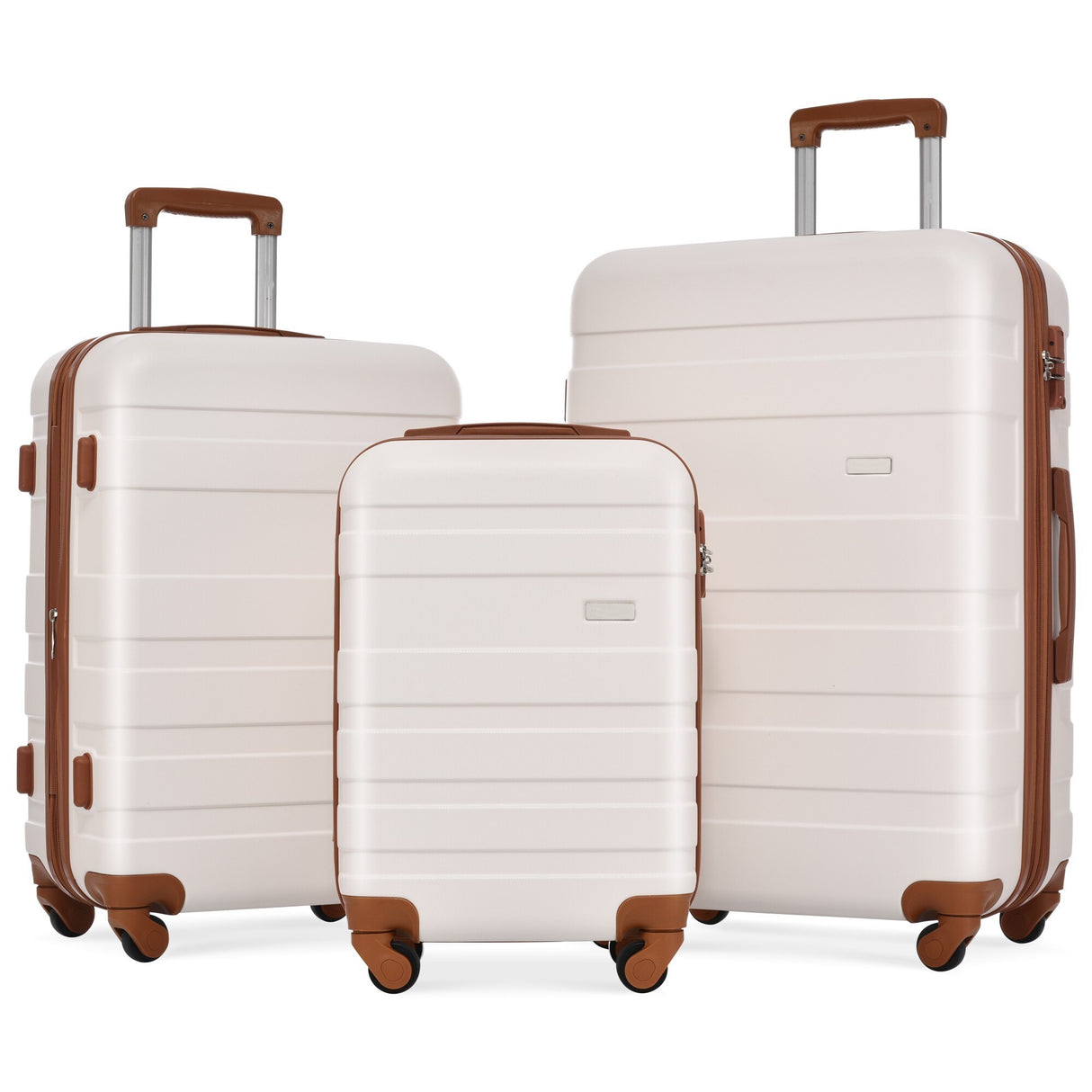3 Pcs Luggage Set, Expandable ABS Hardshell Suitcases Spinner Wheels with TSA Lock 20''24''28''