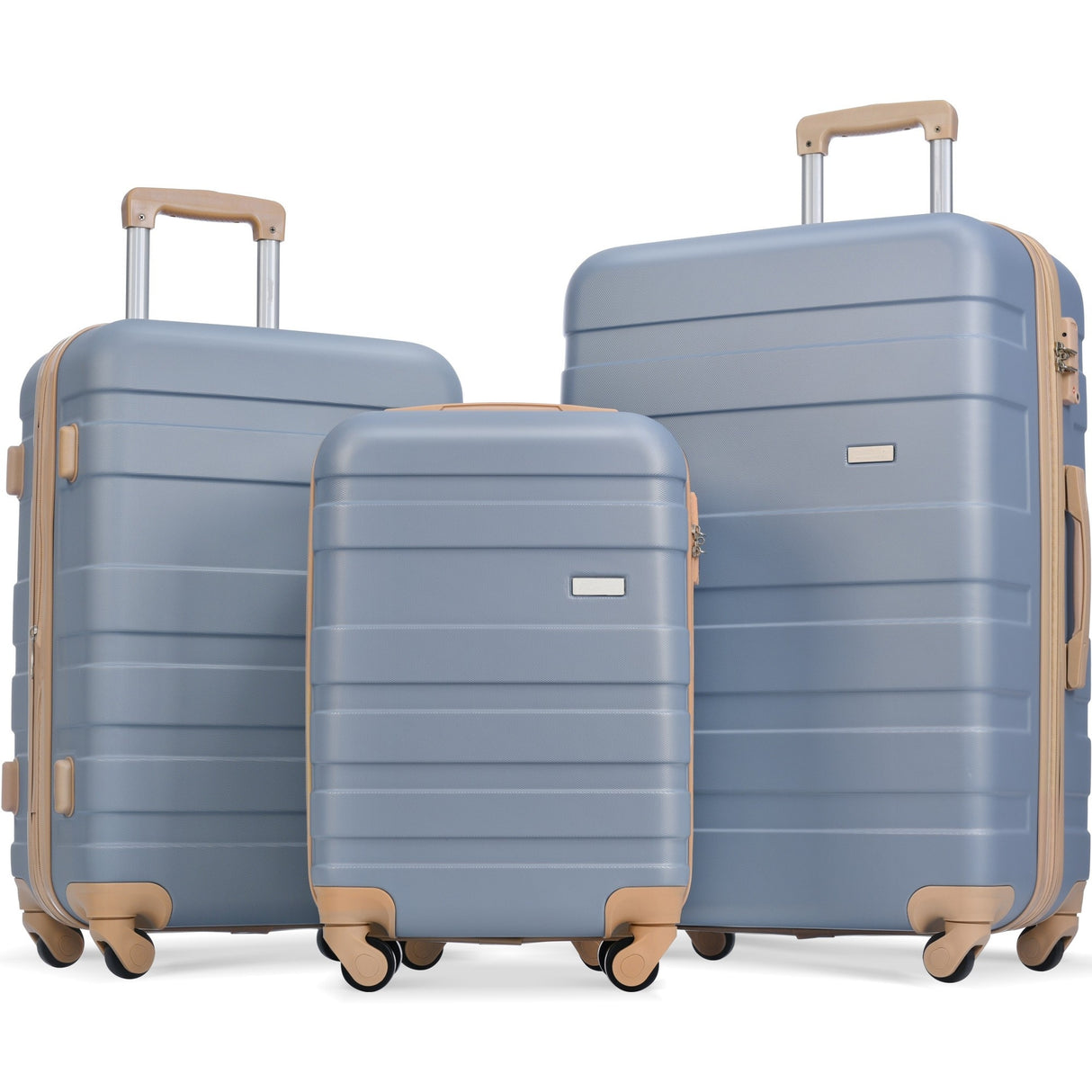 3 Pcs Luggage Set, Expandable ABS Hardshell Suitcases Spinner Wheels with TSA Lock 20''24''28''