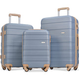 3 Pcs Luggage Set, Expandable ABS Hardshell Suitcases Spinner Wheels with TSA Lock 20''24''28''