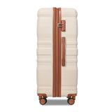 3 Pcs Luggage Set, Expandable ABS Hardshell Suitcases Spinner Wheels with TSA Lock 20''24''28''