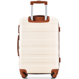 3 Pcs Luggage Set, Expandable ABS Hardshell Suitcases Spinner Wheels with TSA Lock 20''24''28''
