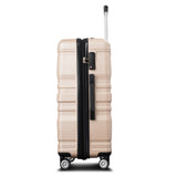 3 Pcs Luggage Set, Expandable ABS Hardshell Suitcases Spinner Wheels with TSA Lock 20''24''28''