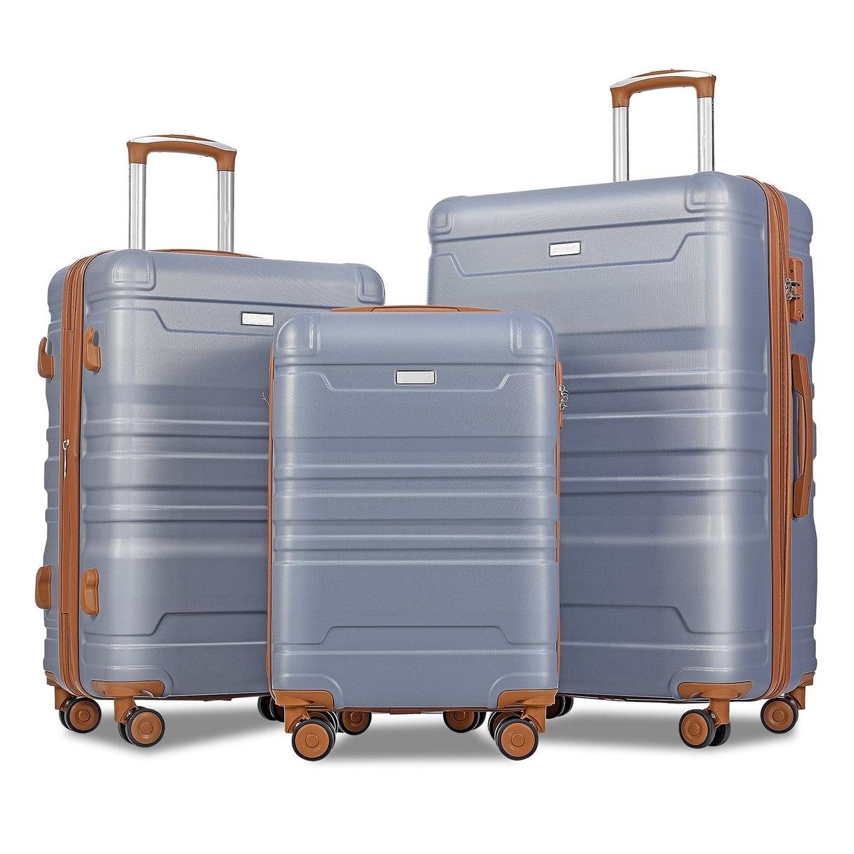 3 Pcs Luggage Set, Expandable ABS Hardshell Suitcases Spinner Wheels with TSA Lock 20''24''28''