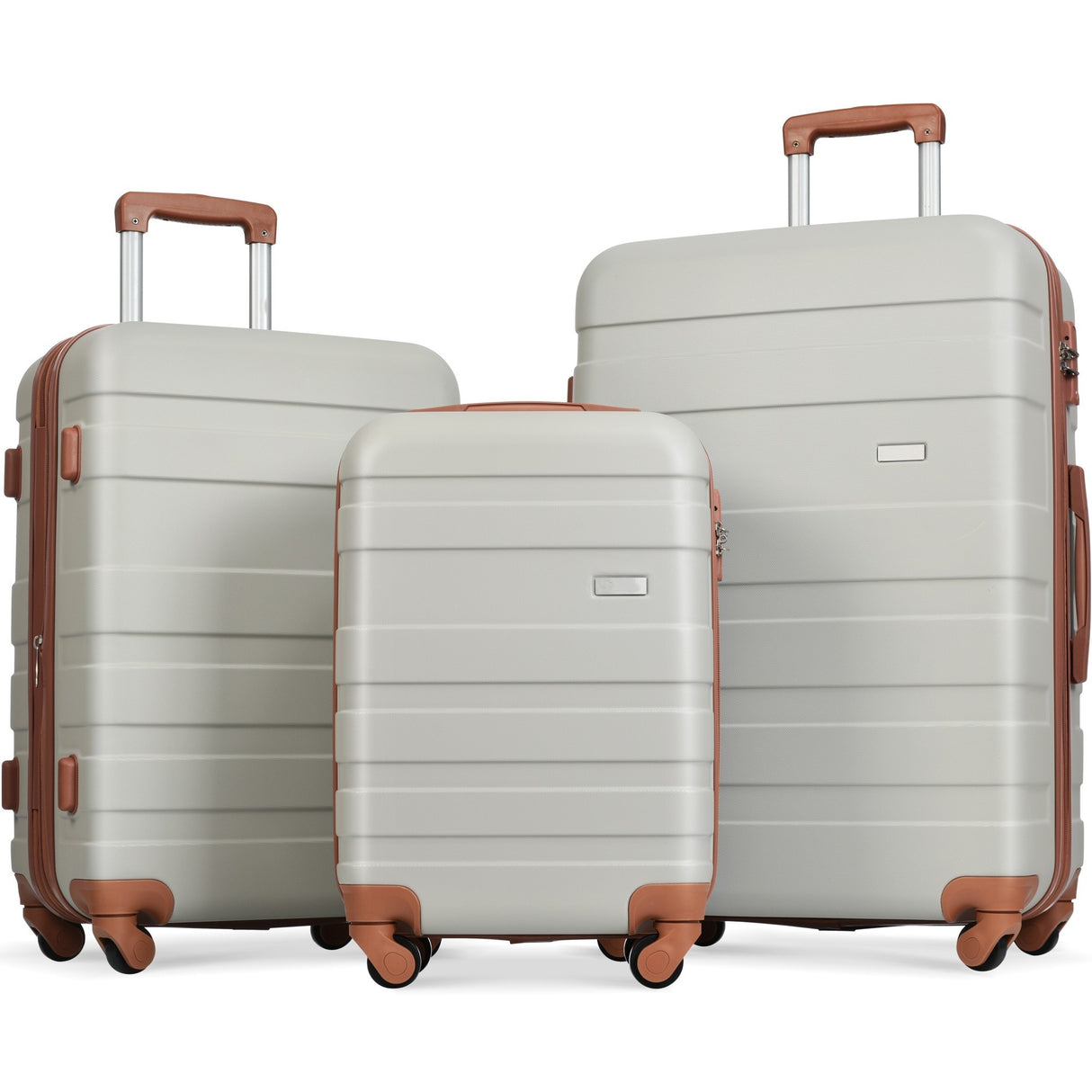 3 Pcs Luggage Set, Expandable ABS Hardshell Suitcases Spinner Wheels with TSA Lock 20''24''28''